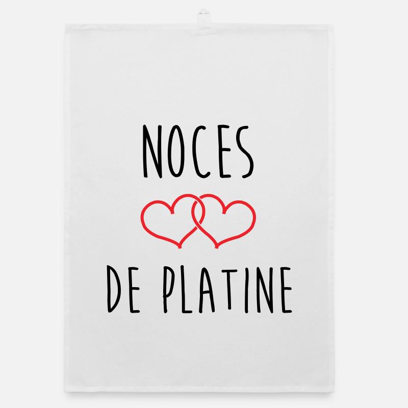 Platinum Wedding 70 Years Organic dish towel