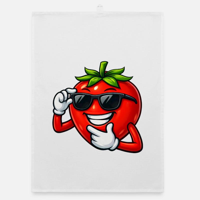 Cool Cartoon Tomato Comic Vegetable Fun Organic dish towel