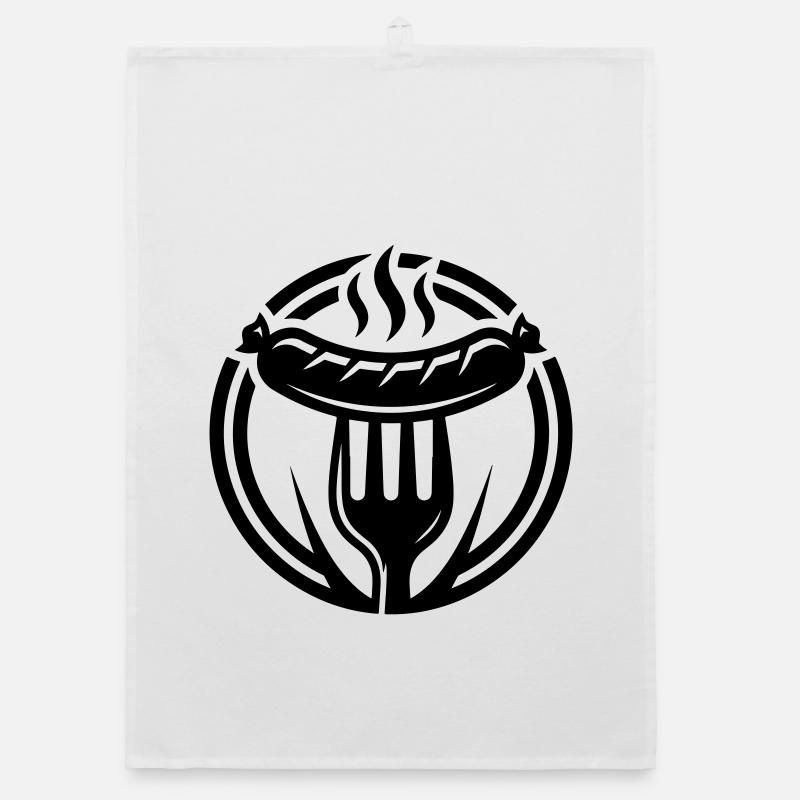 Sausage Bratwurst Icon Organic dish towel