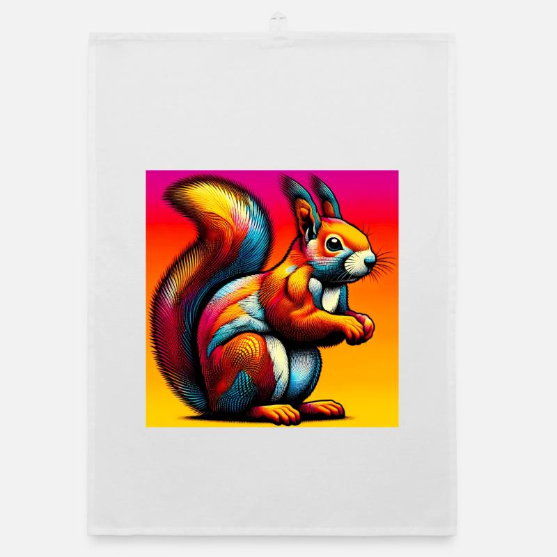 squirrel Organic dish towel