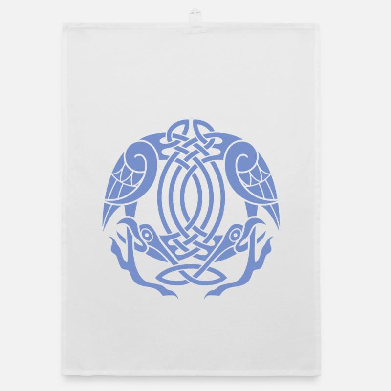 Celtic Eagle Knot  Organic dish towel