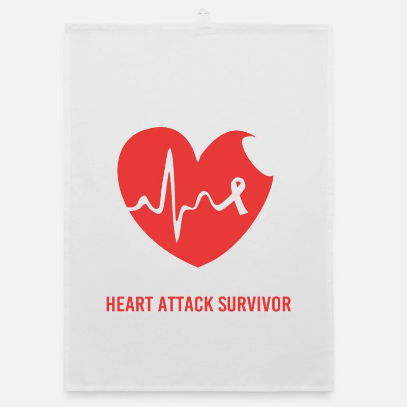 heart attack Organic dish towel