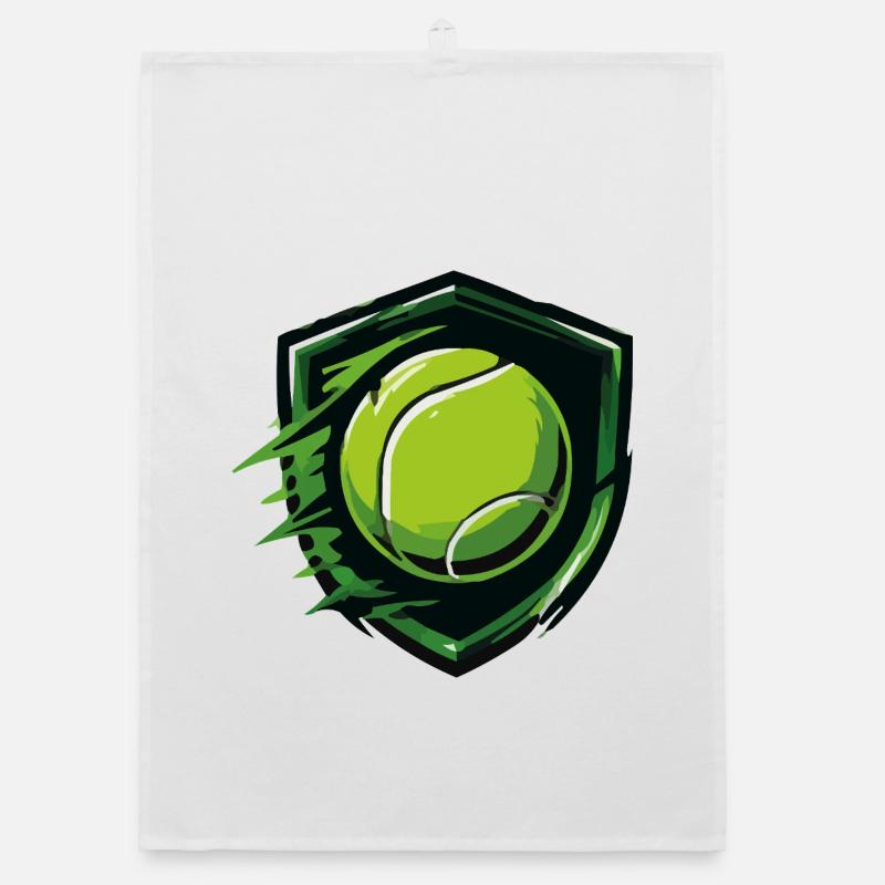 Tennis-Schild im Dynamik-Stil Organic Geschirrtuch