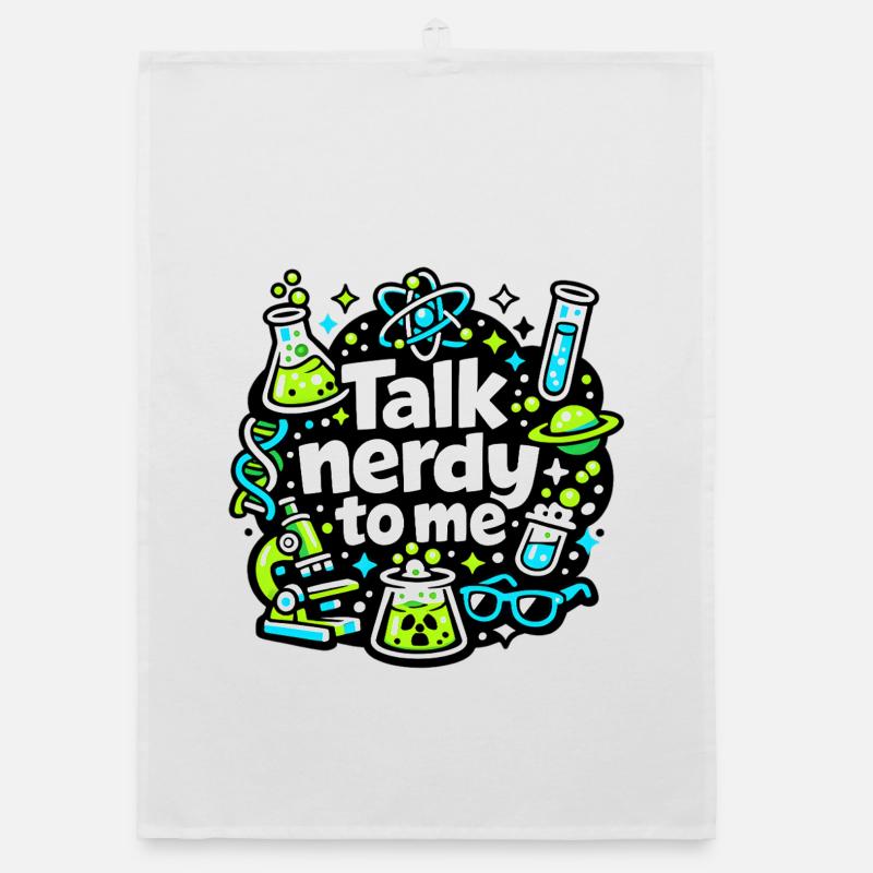 Talk Nerdy to Me Design Organic Geschirrtuch