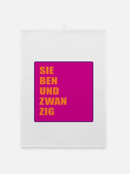 Jahr 2027 Siebenundzwanzig - Organic Geschirrtuch - Weiß - Vorne