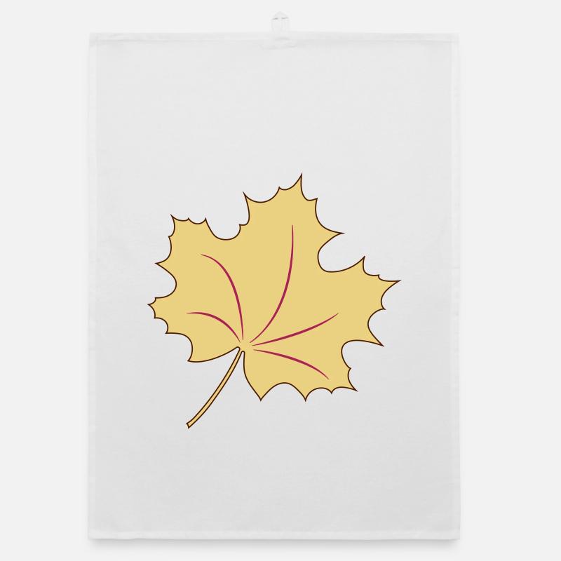 Leaf, autumn may come Organic dish towel