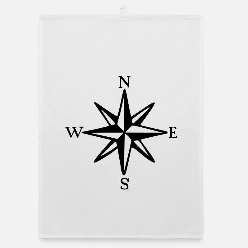 Compass Rose Wind Rose Sail Sailing Organic dish towel