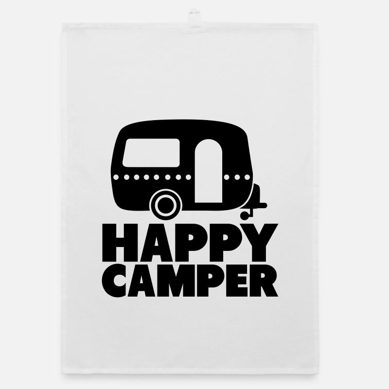 happy camper Organic dish towel