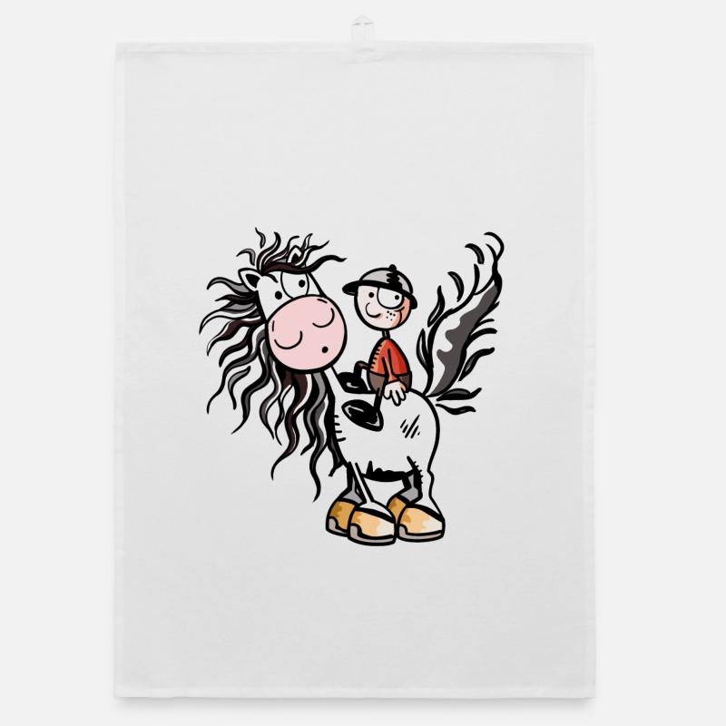 Junge aufm Pferdchen Organic Geschirrtuch