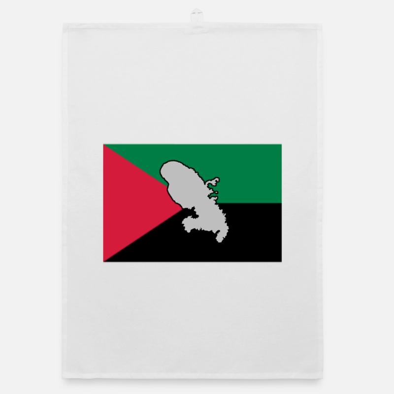 MADA FLAG - KARTE 1 - Organic Geschirrtuch - Weiß