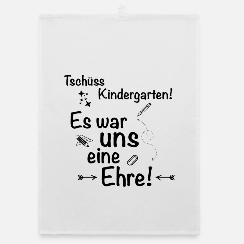 Tschüss Kindergarten... Organic Geschirrtuch