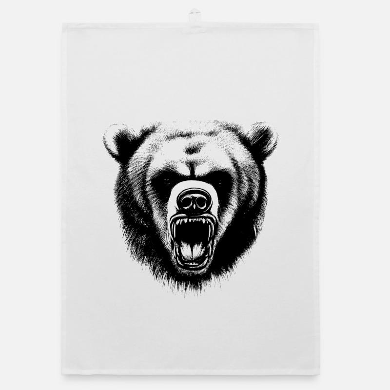 Bear Head Organic dish towel