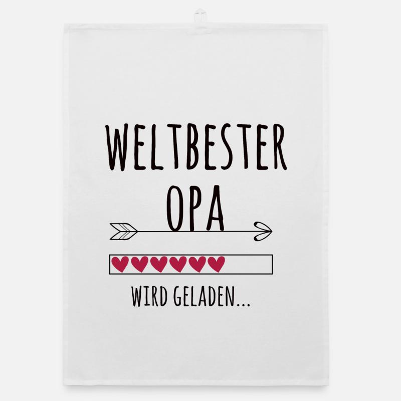 werdender Opa Schwangerschaft Geschenk Organic Geschirrtuch