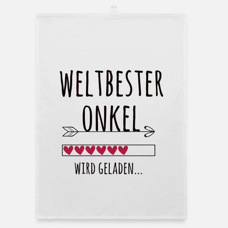 werdender Onkel Schwangerschaft Geschenk Organic Geschirrtuch