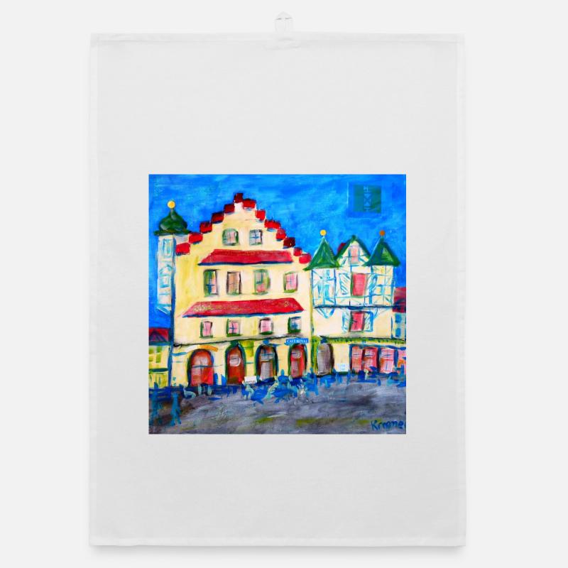 Urban Landscape in Expressionism Organic dish towel