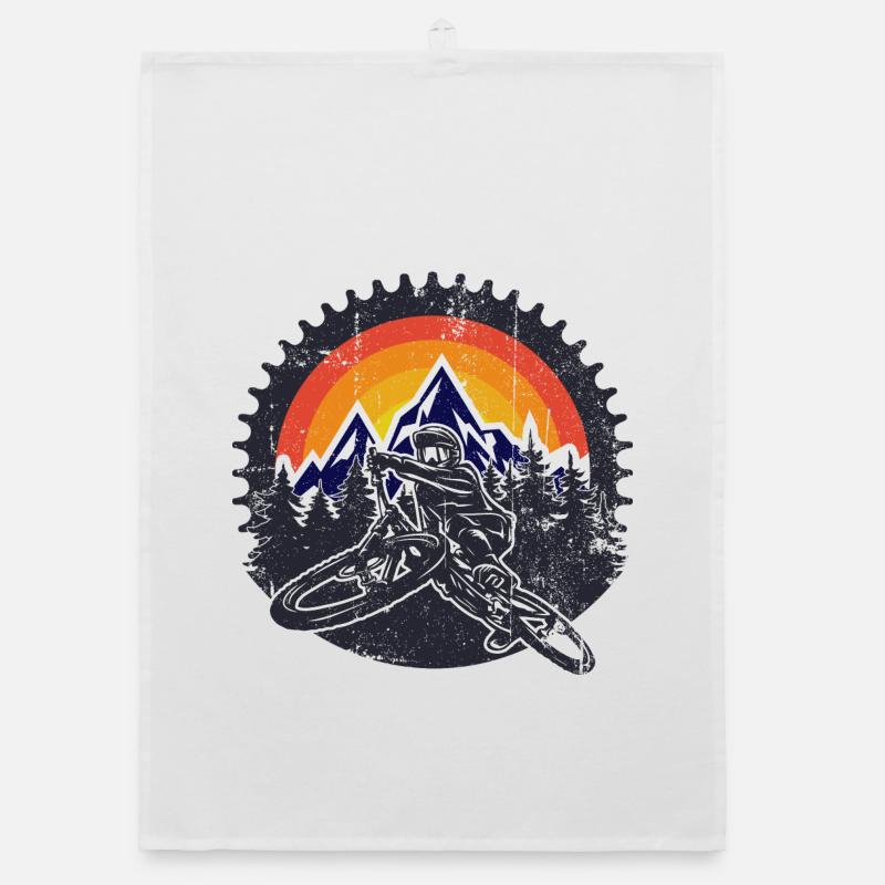 Sunset Peaks MTB Dash Organic dish towel
