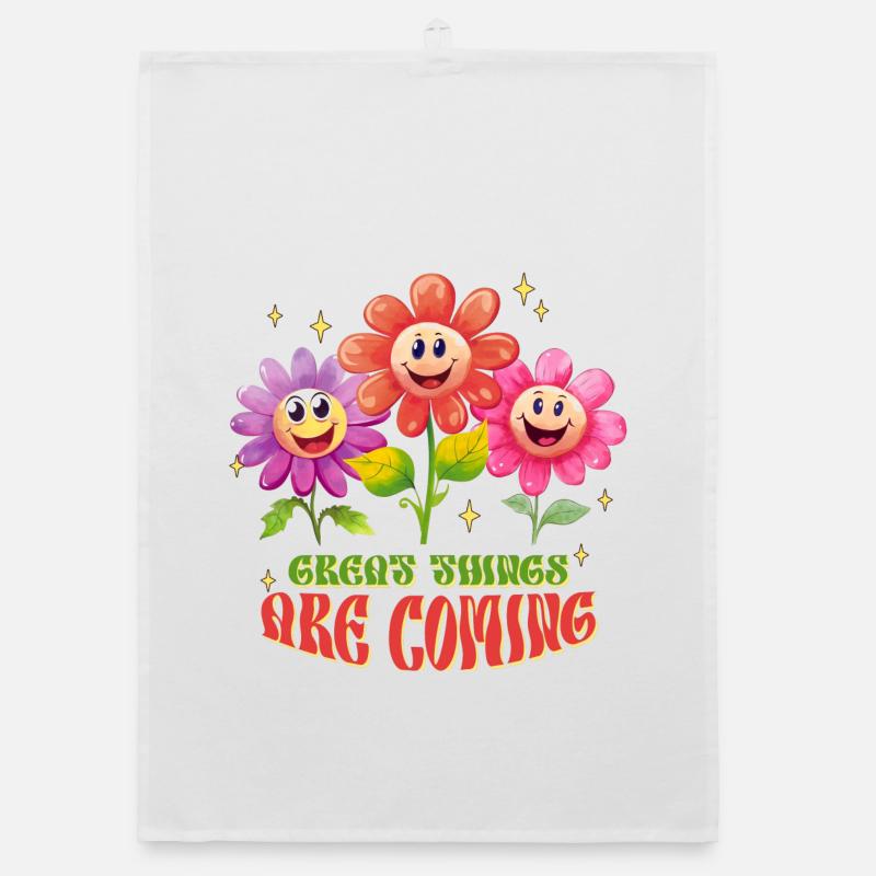 Frühling, Gartenarbeit, Gartenarbeit, Gartenarbeit Organic Geschirrtuch