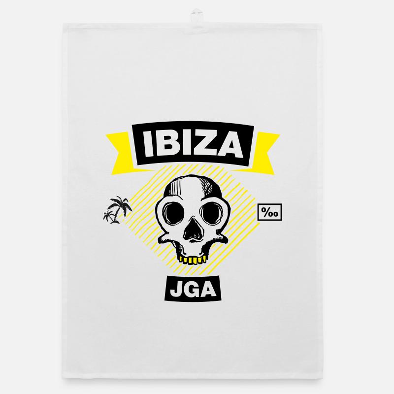 IBIZA – Bachelor Party under Palm Trees Organic dish towel