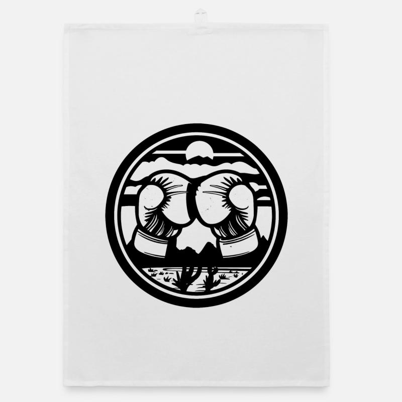 Boxes Drawing Organic dish towel