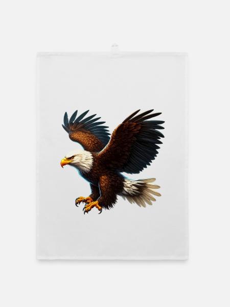 Aigle - Torchon bio - blanc - Devant