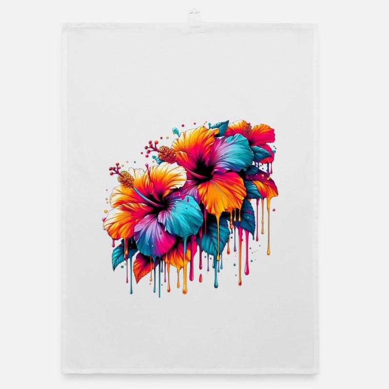 Fleurs d’hibiscus Torchon bio