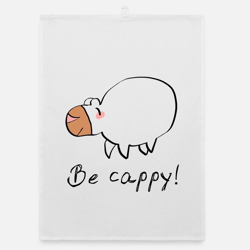 Don't worry - be cappy Organic dish towel