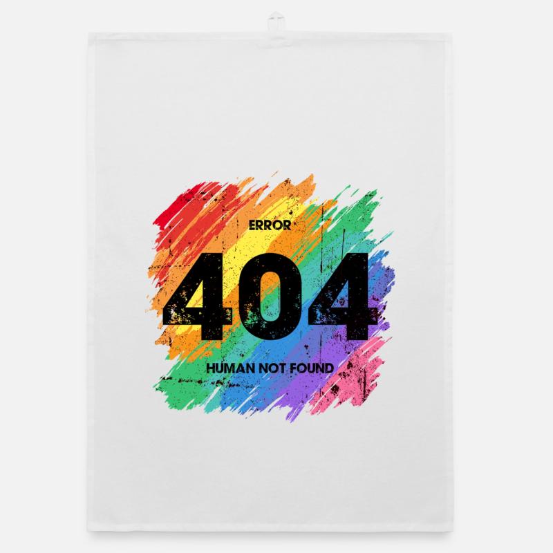 Lebendiger Regenbogen Fehler 404 Design Organic Geschirrtuch