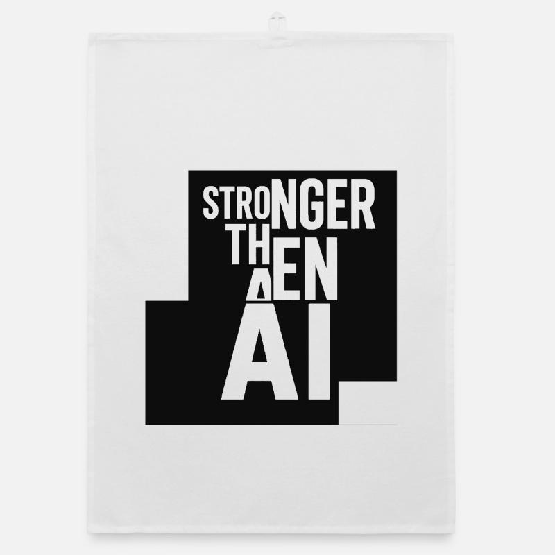 Starker Tee KI Solidaritätsdesign Organic Geschirrtuch
