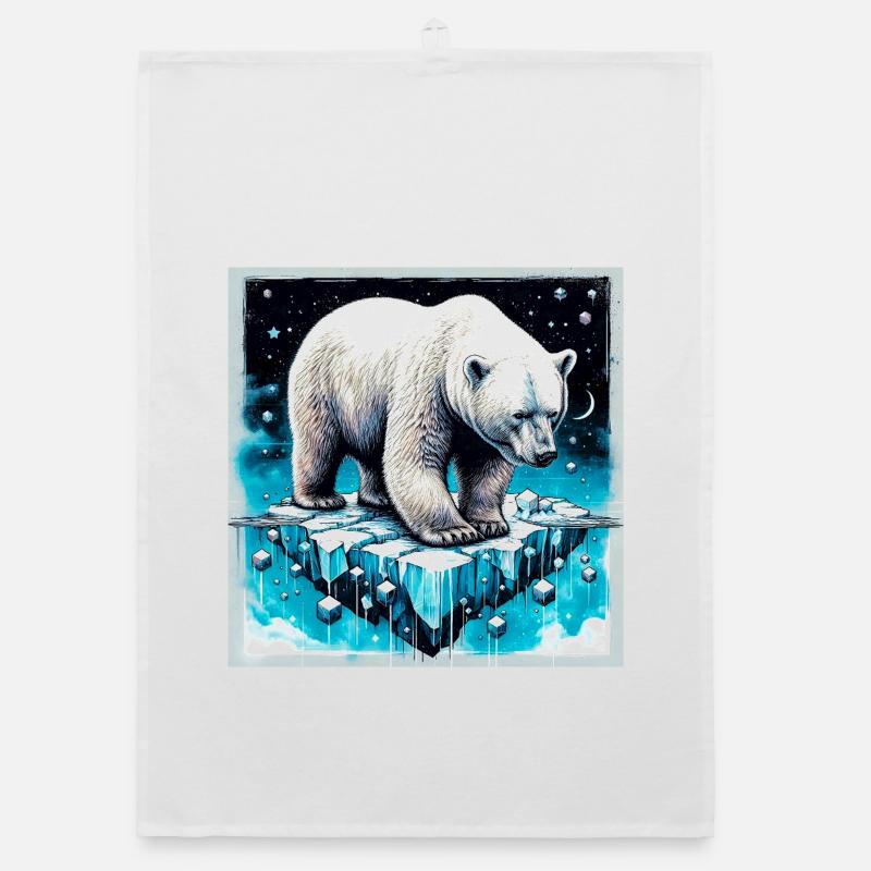 polar bear Organic dish towel