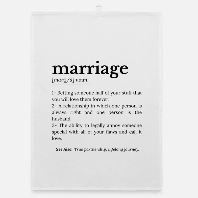 Mariage Drôle de définition Torchon bio