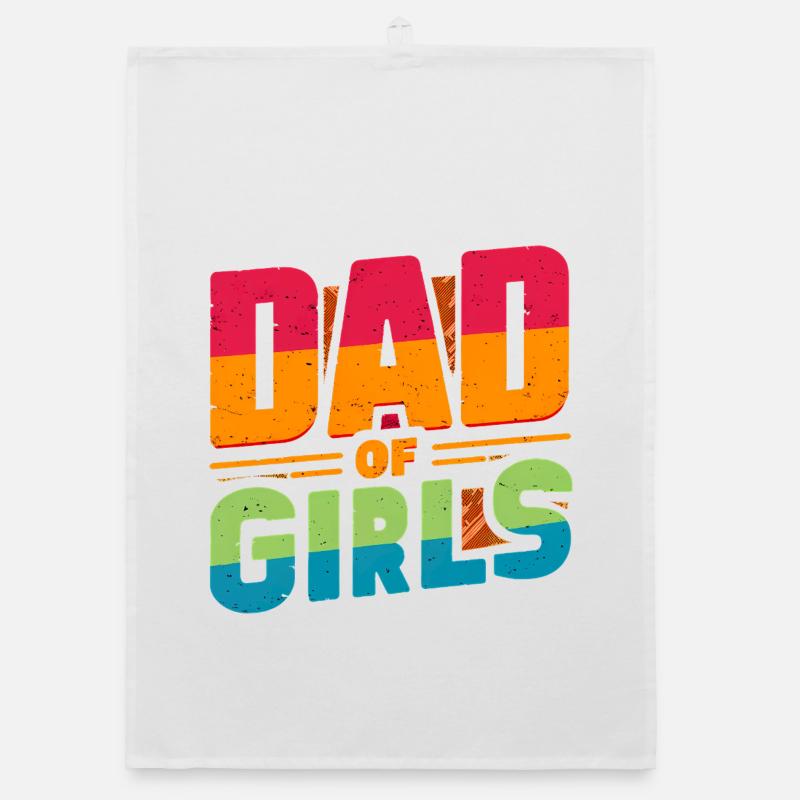 Vater von Mädchen Regenbogen, Väter Organic Geschirrtuch