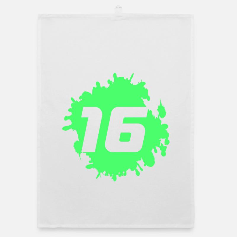 Neon Green Spritz 16 Design Organic dish towel