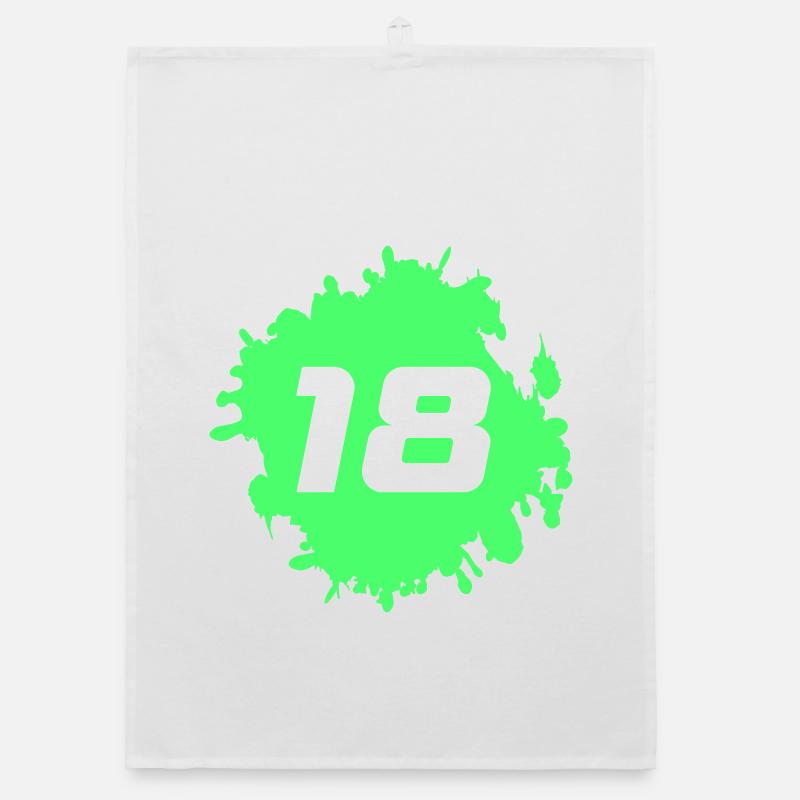Vert fluo Splatter 18 Torchon bio