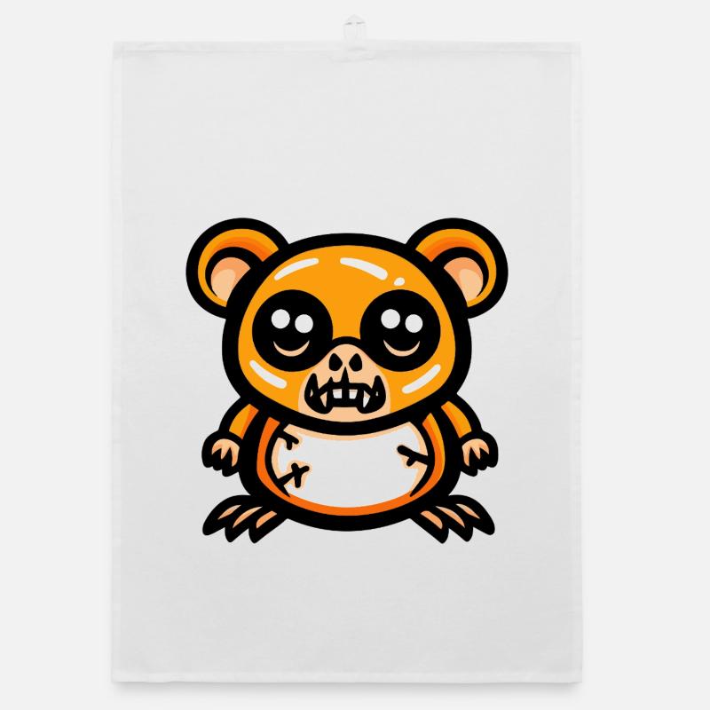 Hamster Halloween Comic Funny Organic dish towel