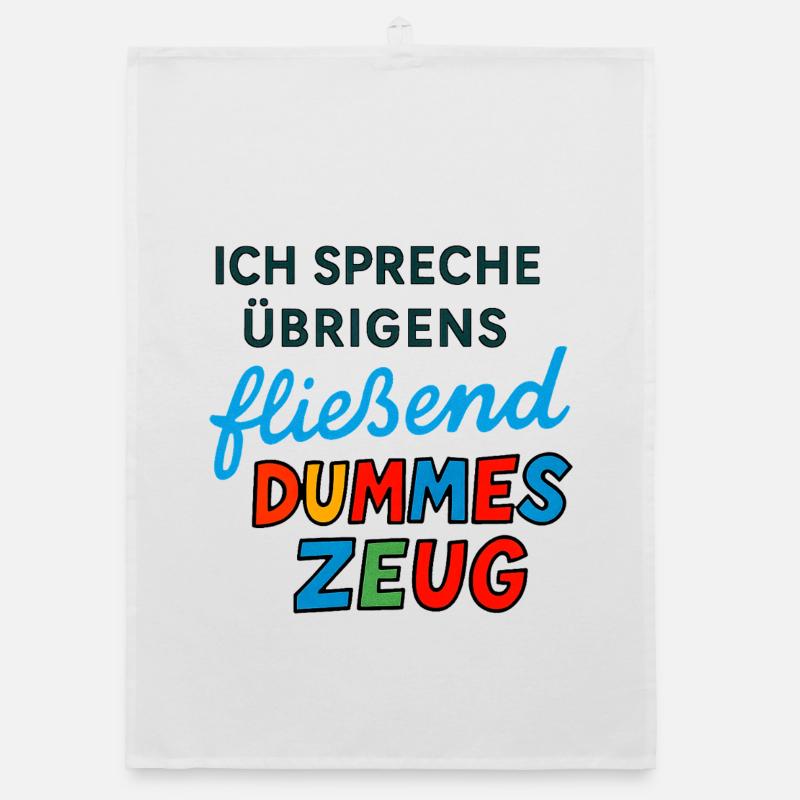 Des trucs stupides – drôle de dire design - Torchon bio - blanc