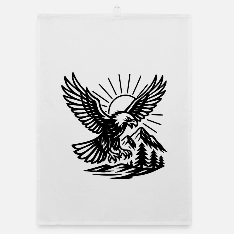 Aigle dans la nature Torchon bio