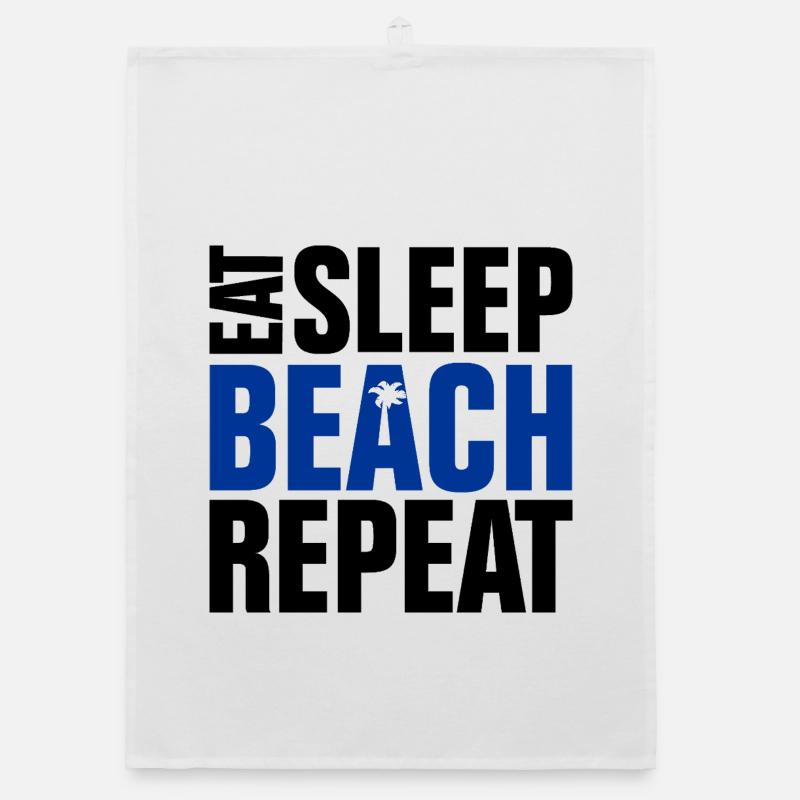 Eat Sleep Beach Repeat Organic dish towel