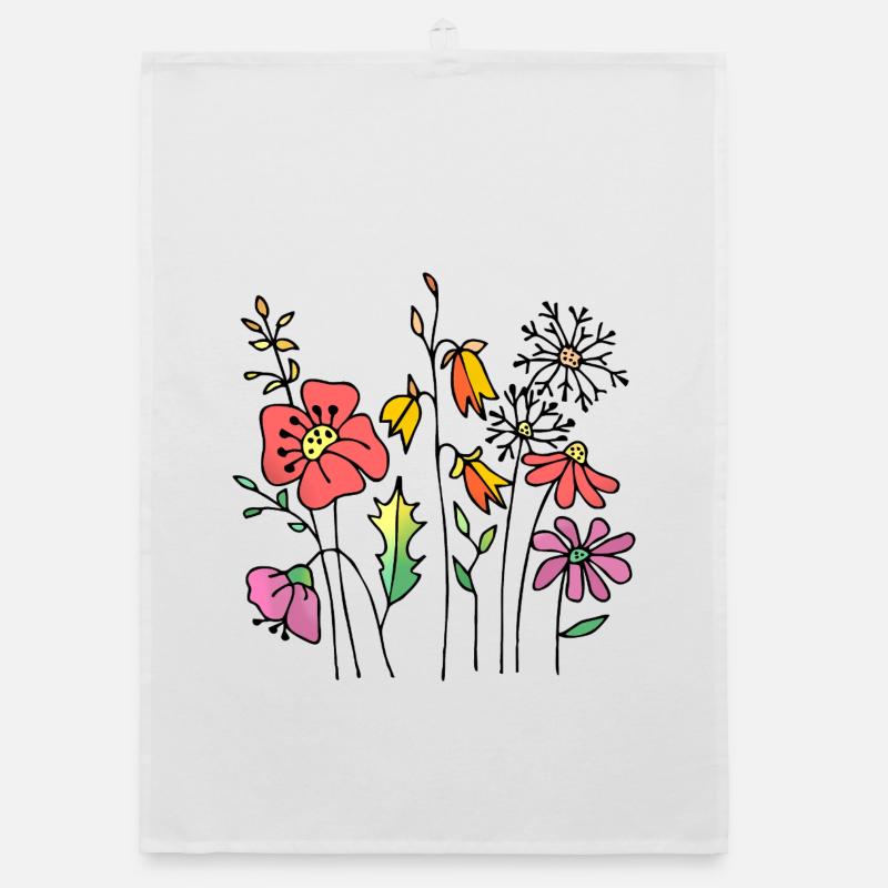 Blumen Organic Geschirrtuch