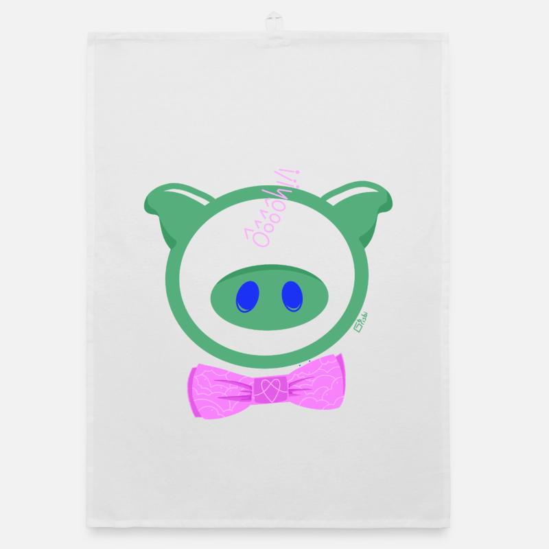 HoOoOh! Das schicke Schwein - Organic Geschirrtuch - Weiß