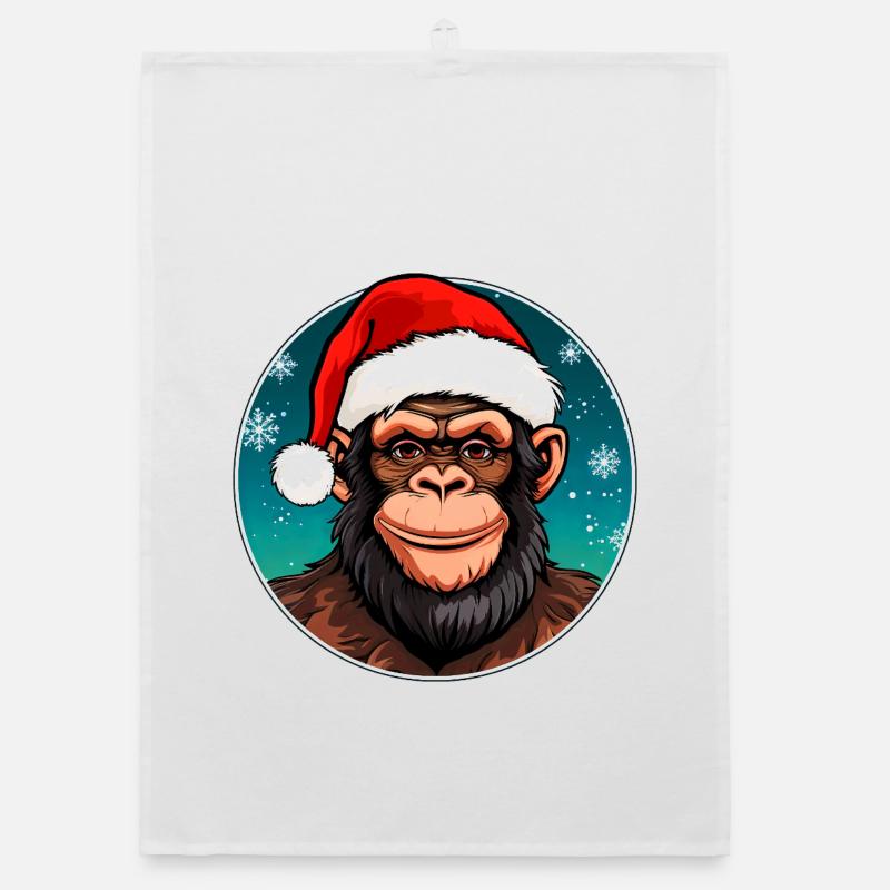 Chimpanzés de Noël Torchon bio