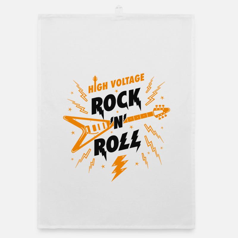Guitare rock n roll haute tension Torchon bio