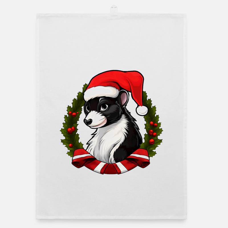 Skunk Père Noël Torchon bio