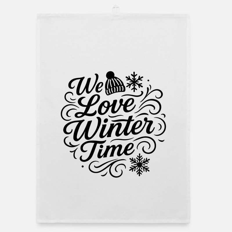 We love winter Organic dish towel