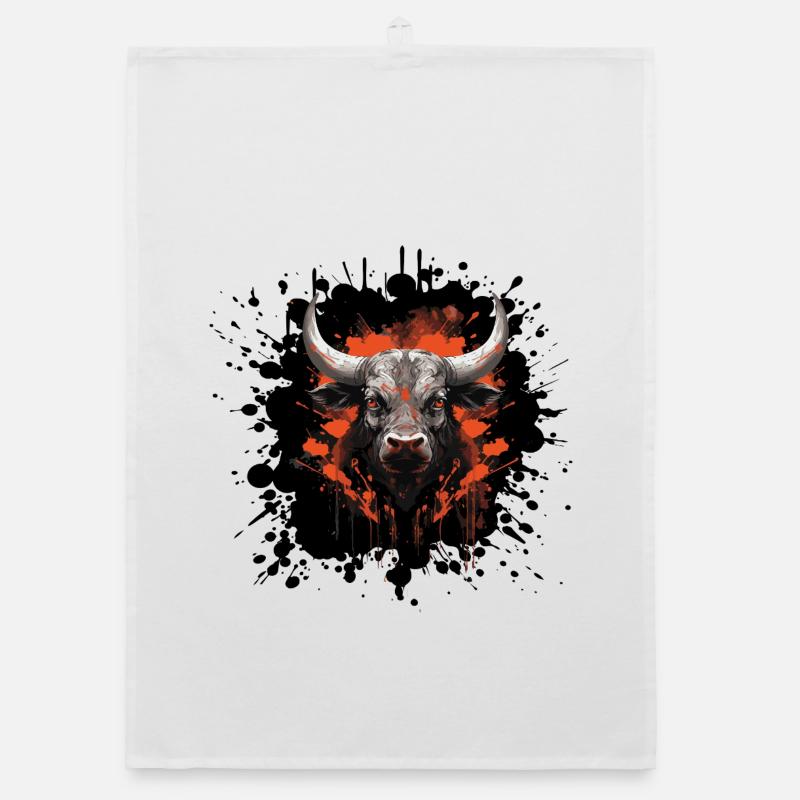 Taureau taureau Blobs Torchon bio