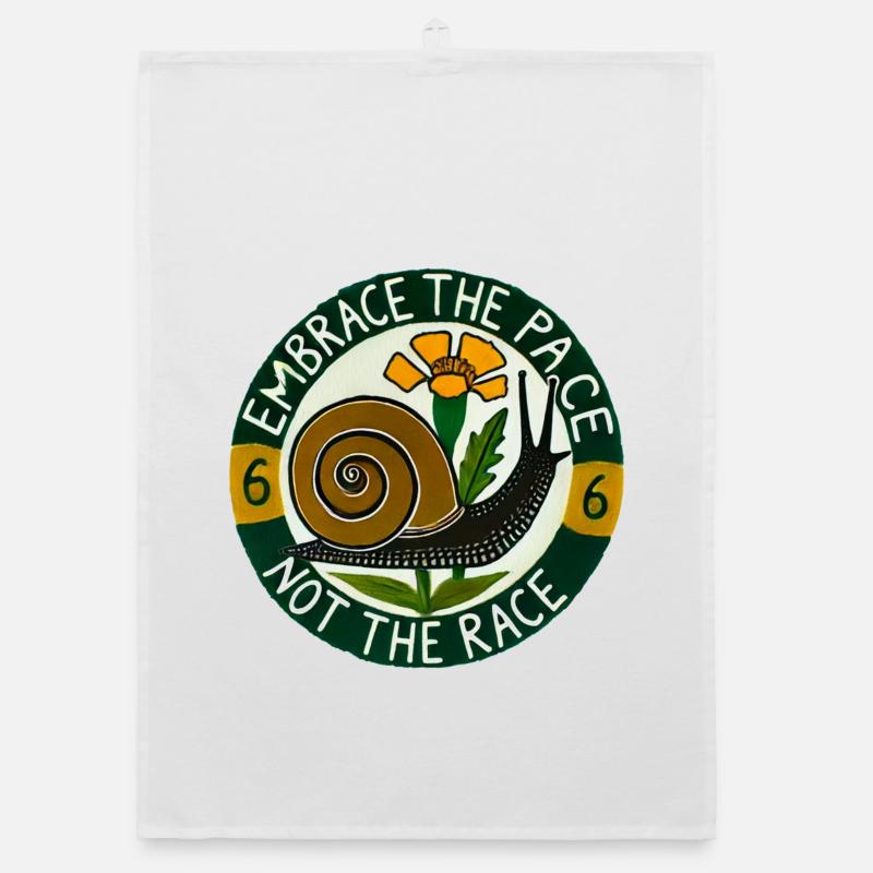 Embrace Slow Pace Snail Organic dish towel