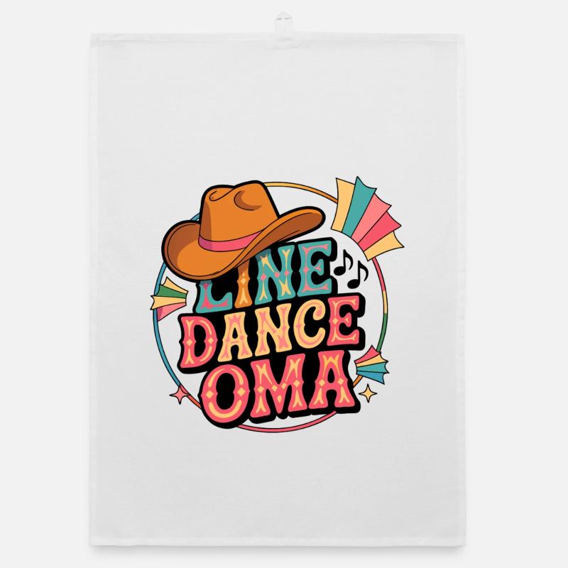 Line Dance Oma Retro Organic Geschirrtuch