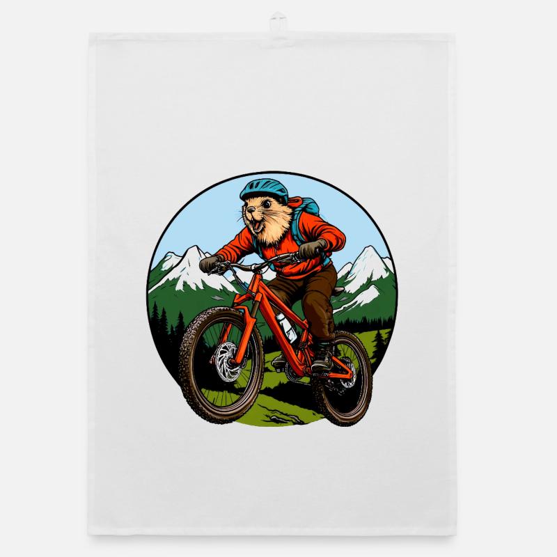 Marmots Biker / Freeride Biking Organic dish towel