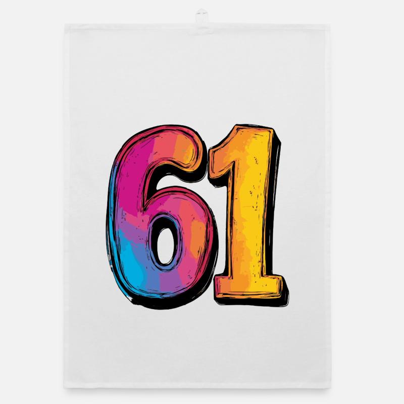61 Numéro Coloré Torchon bio