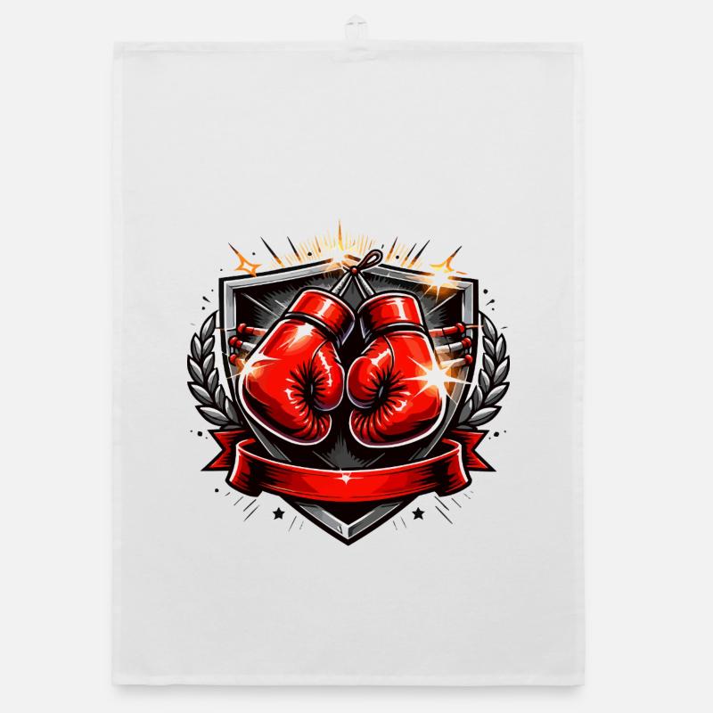 Conception de l’emblème du gant de boxe Torchon bio