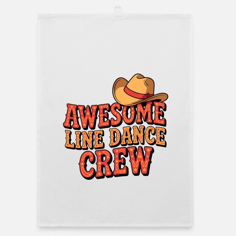 Awesome Line Dance Crew Organic dish towel